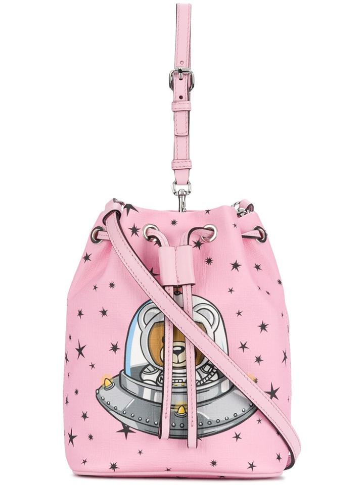 Moschino Space Teddy Crossbody Bag - Pink & Purple