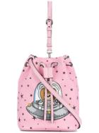Moschino Space Teddy Crossbody Bag - Pink & Purple