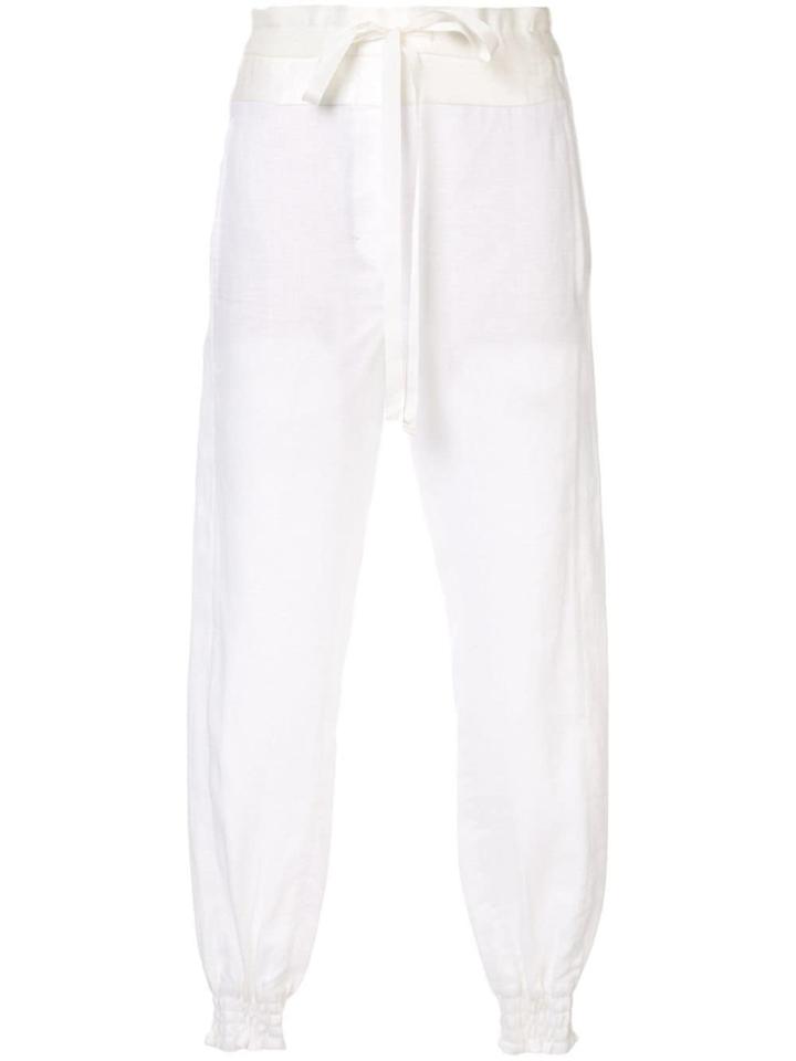 Ann Demeulemeester Casual Linen Trousers - White