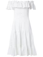 Isolda Off The Shoulder Flared Dress - White