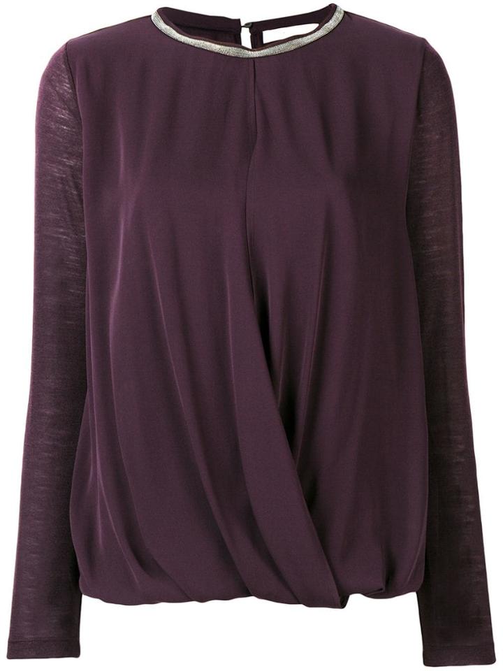 Fabiana Filippi Long-sleeve Draped Top - Pink