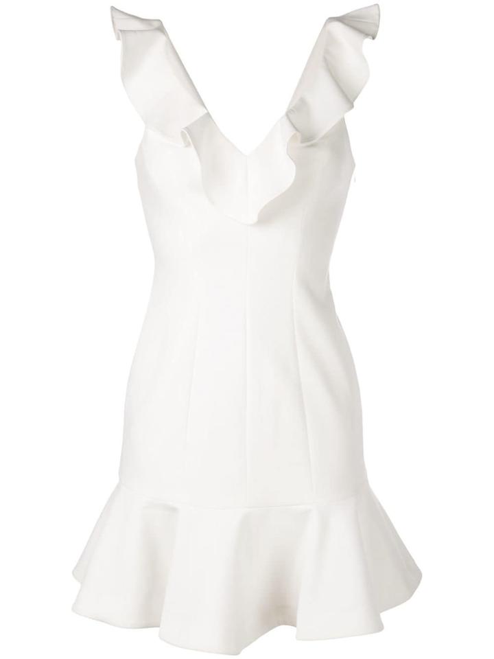 Likely Ruffled Mini Dress - White