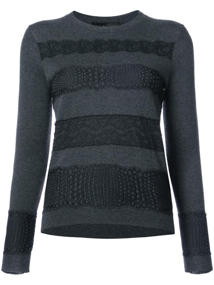 Giambattista Valli Lace Panel Sweater - Grey