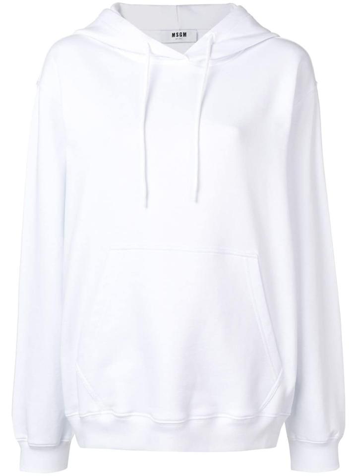Msgm Logo Print Hoodie - White