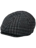 Corneliani Checked Flat Cap - Black