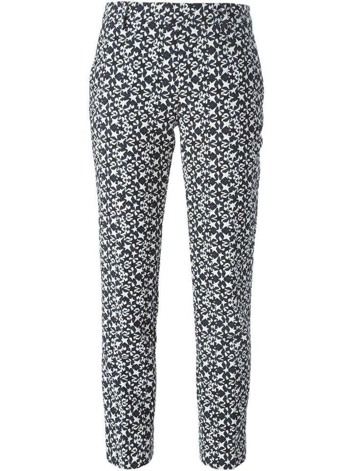 Neil Barrett Star Jacquard Trousers, Women's, Size: 42, Black, Cotton/polyamide/polyester/viscose