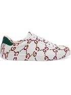 Gucci Ace Sneakers With Gg Print - White
