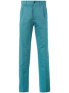 Mp Massimo Piombo - Classic Pleat Front Trousers - Men - Cotton - 50, Green, Cotton