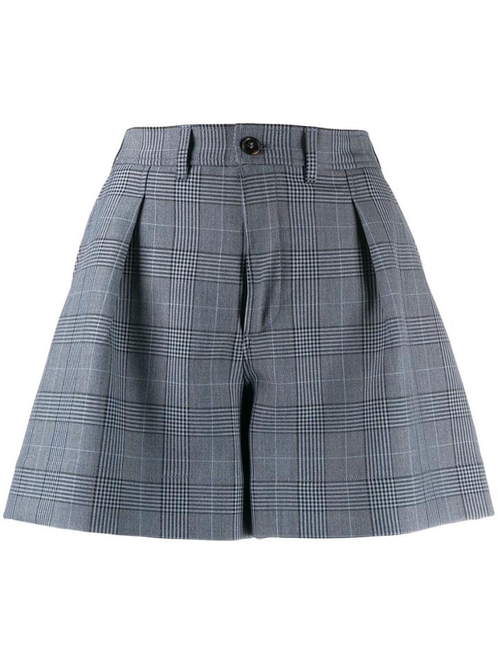 Ganni A-line Shorts - Blue
