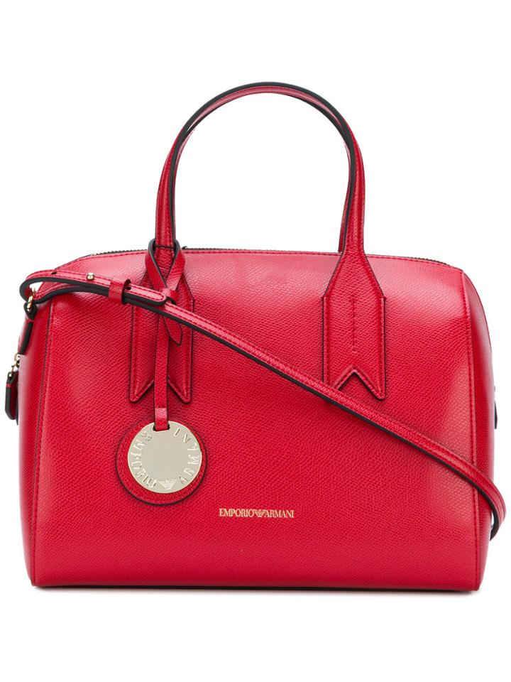 Emporio Armani Logo Charm Shoulder Bag - Red
