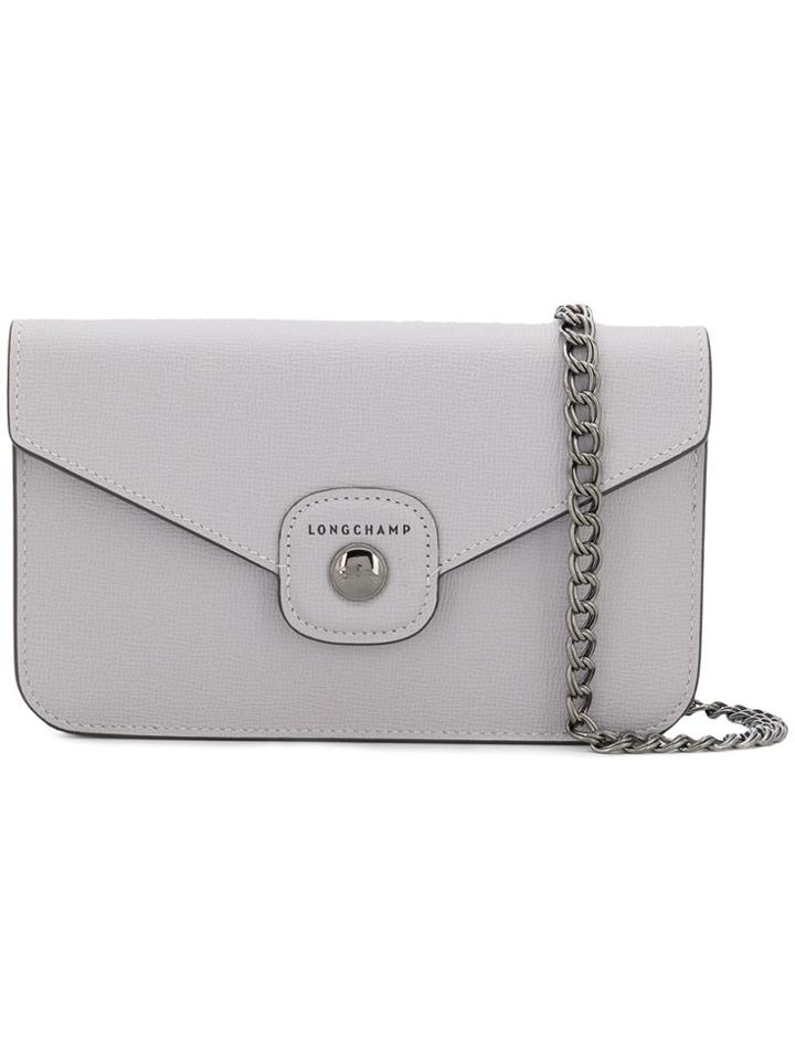 Longchamp Foldover Shoulder Bag - Grey