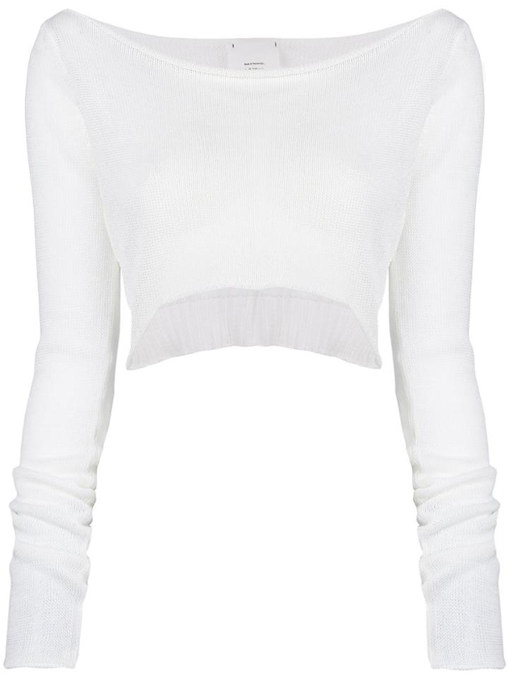 Lost & Found Rooms Cropped Jumper - White
