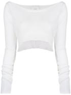 Lost & Found Rooms Cropped Jumper - White