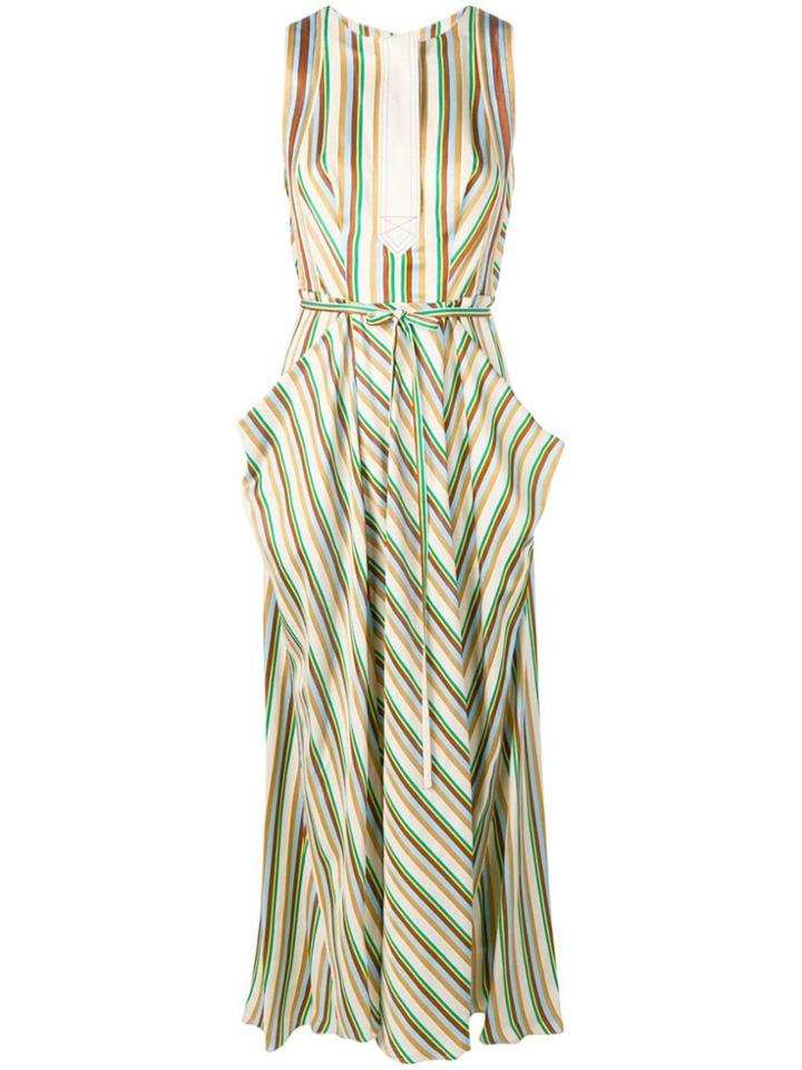 3.1 Phillip Lim Striped Midi Dress - Neutrals