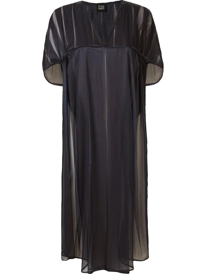 Fernanda Yamamoto Translucent Pleated Evening Dress