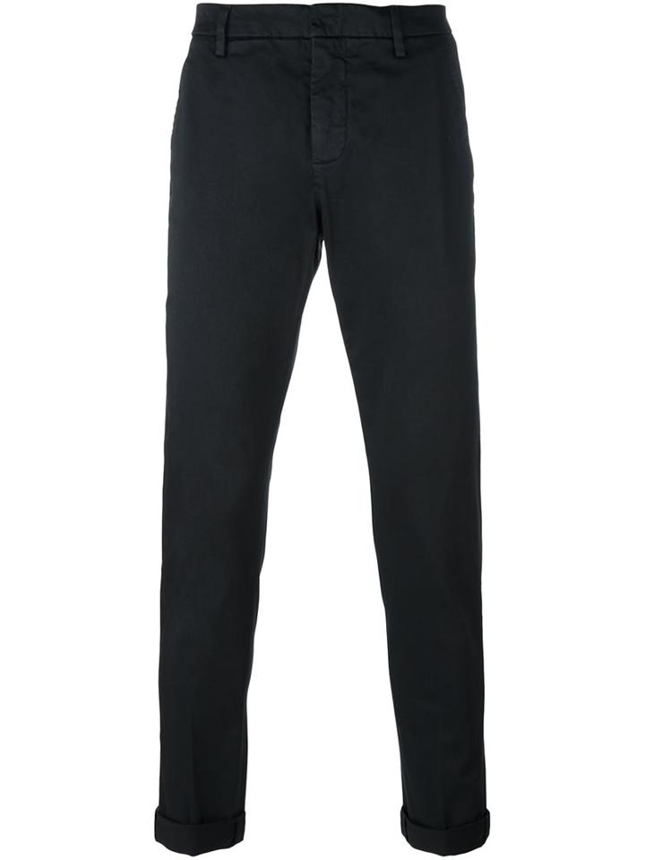 Dondup Slim-fit Chinos, Men's, Size: 34, Black, Cotton/spandex/elastane