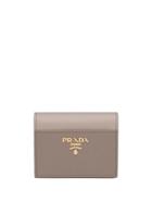 Prada Small Logo-plaque Wallet - Grey