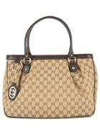Gucci Vintage Gucci Gg Pattern Hand Tote Bag - Brown