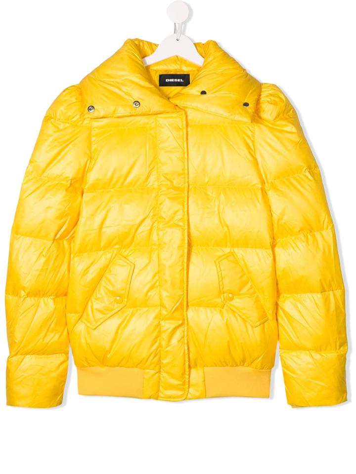 Diesel Kids Teen Padded Jacket - Yellow & Orange
