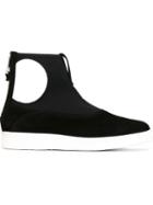 Mcq Alexander Mcqueen Takeshi Hi-top Sneakers, Men's, Size: 39, Black, Neoprene/suede/leather/leather