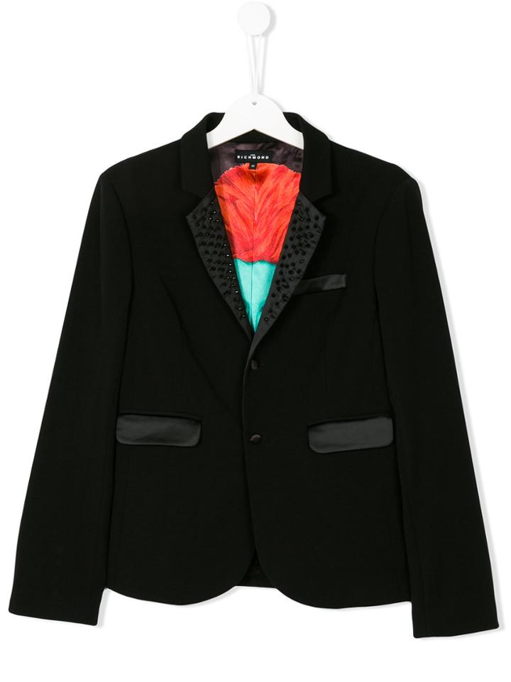 John Richmond Kids Studded Collar Blazer - Black