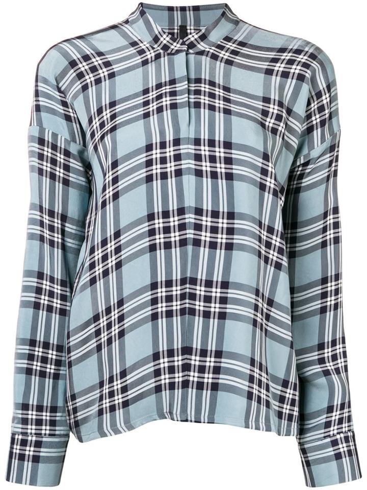 Sara Lanzi Check Longsleeved Shirt - Blue