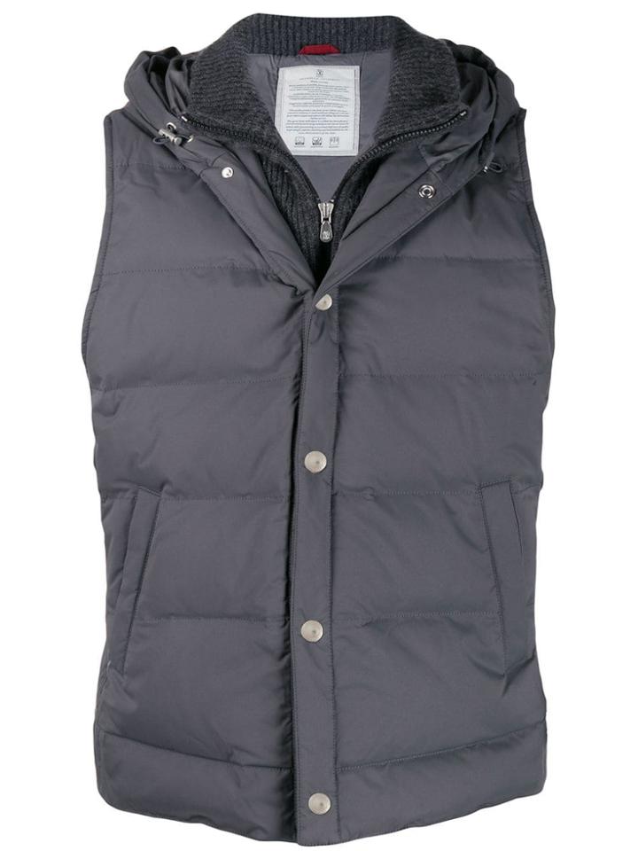 Brunello Cucinelli Padded Gilet - Grey