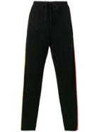 The Elder Statesman Cashmere Tapered Jogging Trousers - Black