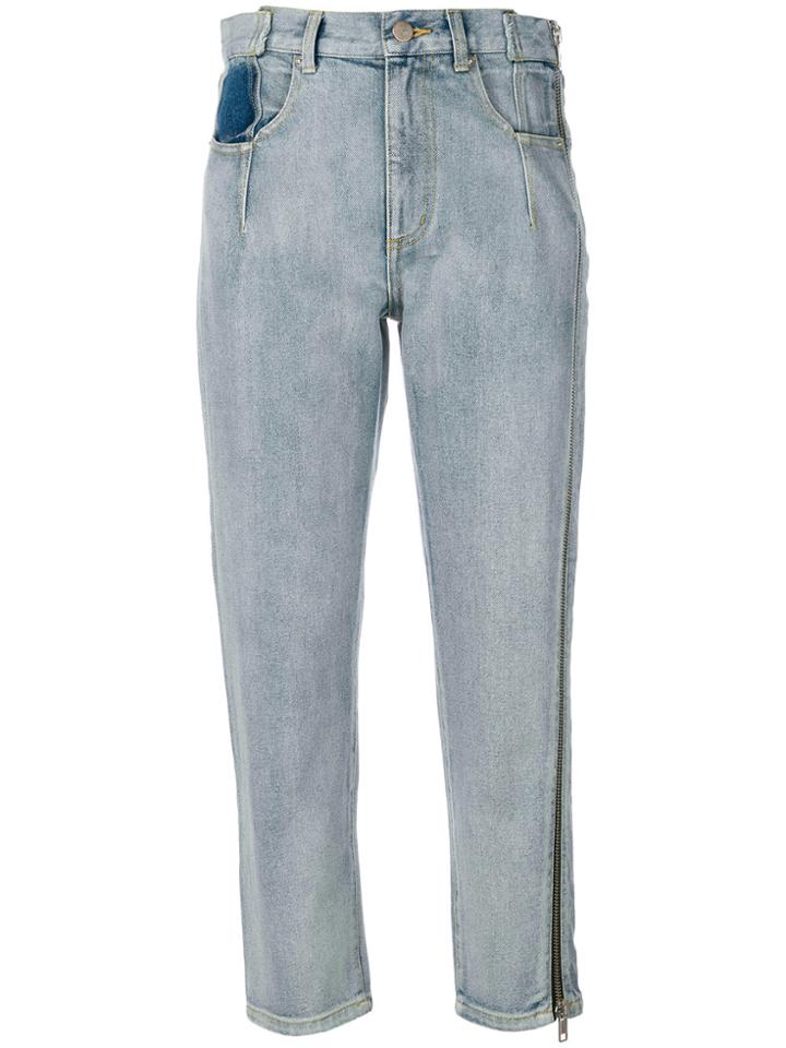 3.1 Phillip Lim Zippered Denim Jeans - Blue