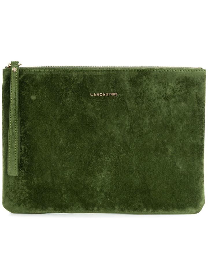 Lancaster Velvet Clutch Bag - Green