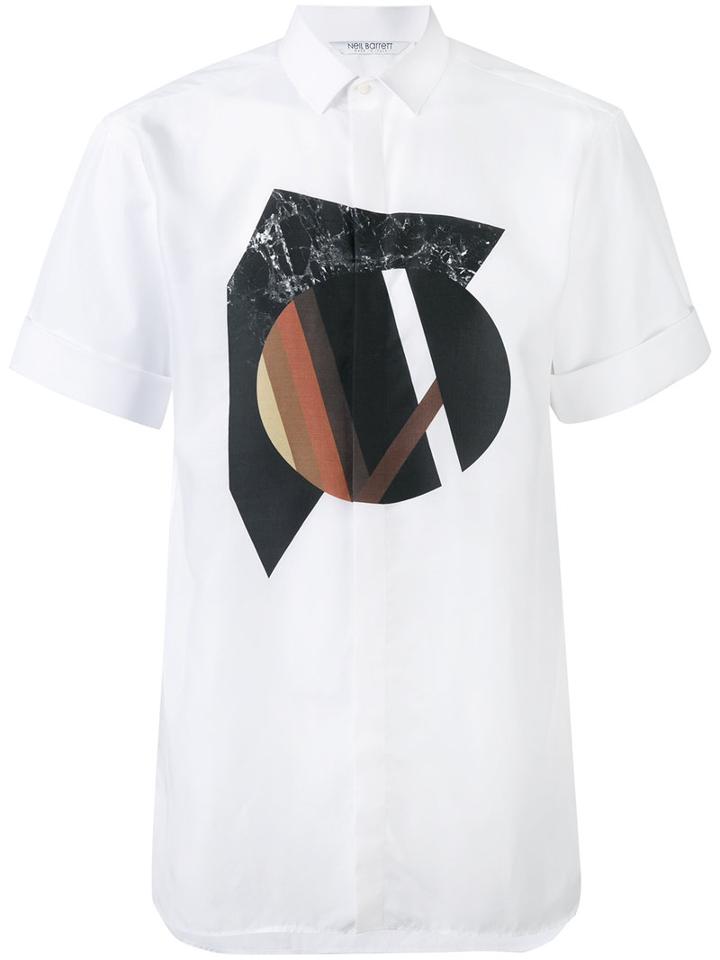 Neil Barrett - Short Sleeve Printed T-shirt - Men - Cotton - 38, White, Cotton