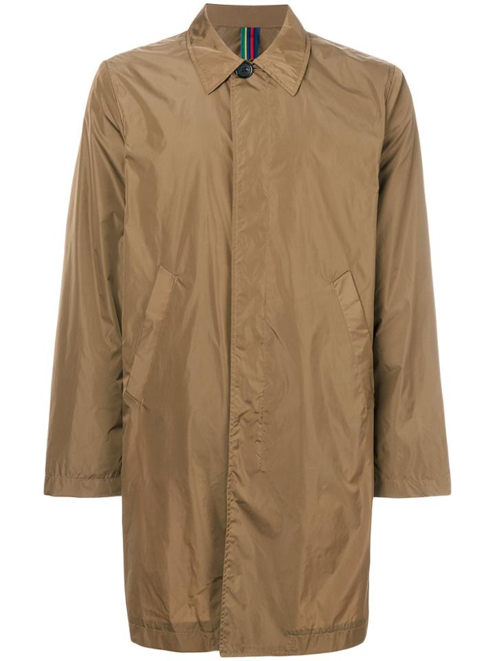 Ps By Paul Smith Classic Button Front Coat - Brown