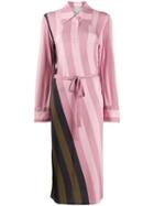 Jw Anderson Striped Polo Shirt Dress - Pink
