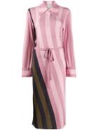 Jw Anderson Striped Polo Shirt Dress - Pink