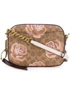 Coach Rose Print Camera Bag - Brown