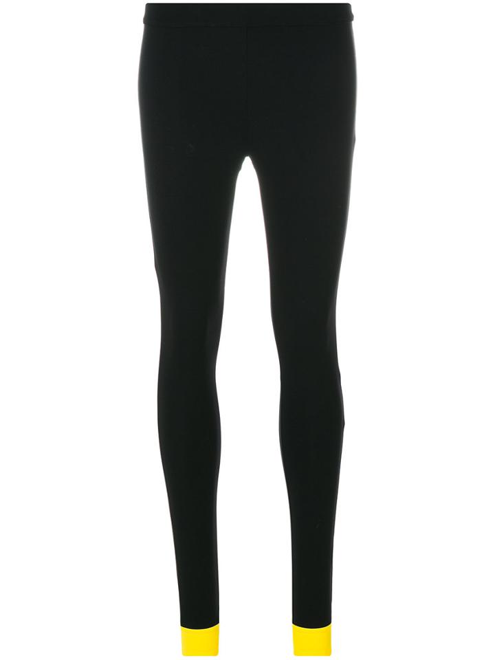 No Ka' Oi Contrast Detail Leggings - Black