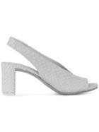 Del Carlo Peep Toe Sandals - White