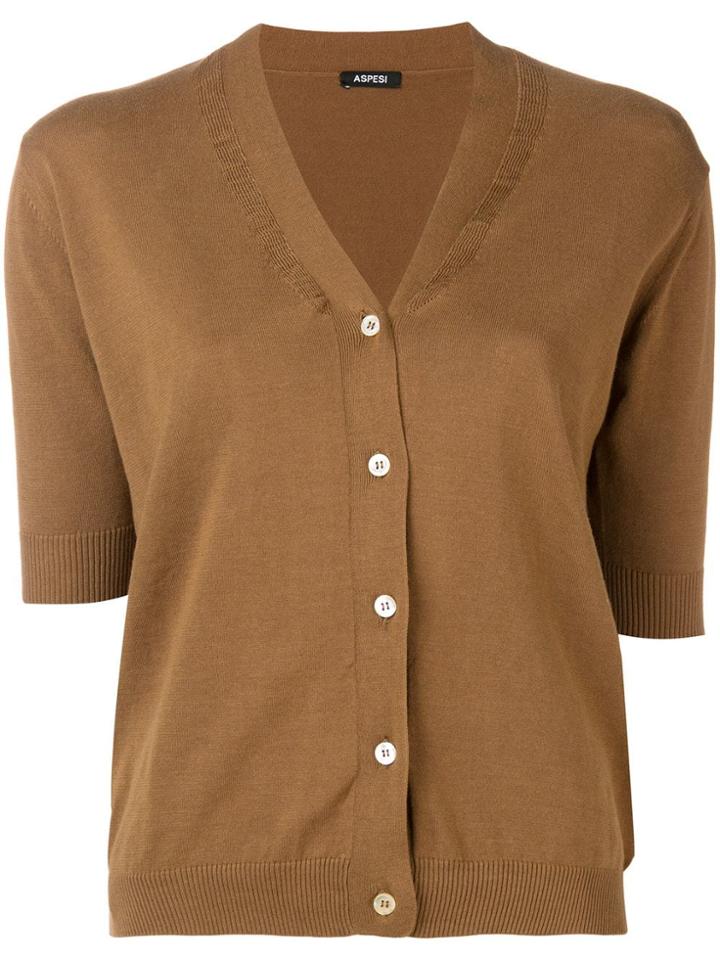 Aspesi V-neck Cardigan - Brown