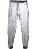 Cottweiler Foil Effect Tapered Trousers, Men's, Size: Medium, Grey, Nylon