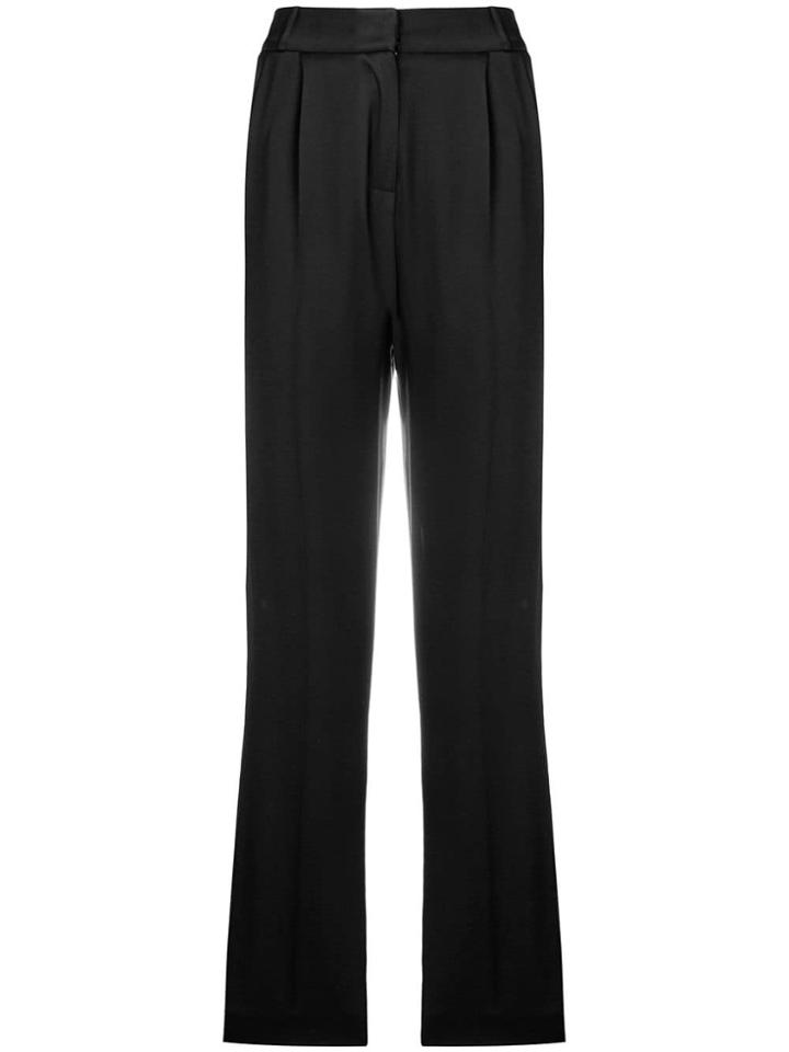 Magda Butrym High Waisted Silk Trousers - Black