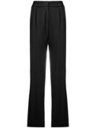 Magda Butrym High Waisted Silk Trousers - Black