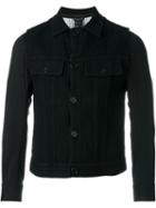 Ann Demeulemeester Patch Pocket Jacket, Men's, Size: Small, Black, Cotton/linen/flax/spandex/elastane/rayon