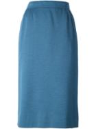 Yves Saint Laurent Vintage Buttoned Jersey Skirt