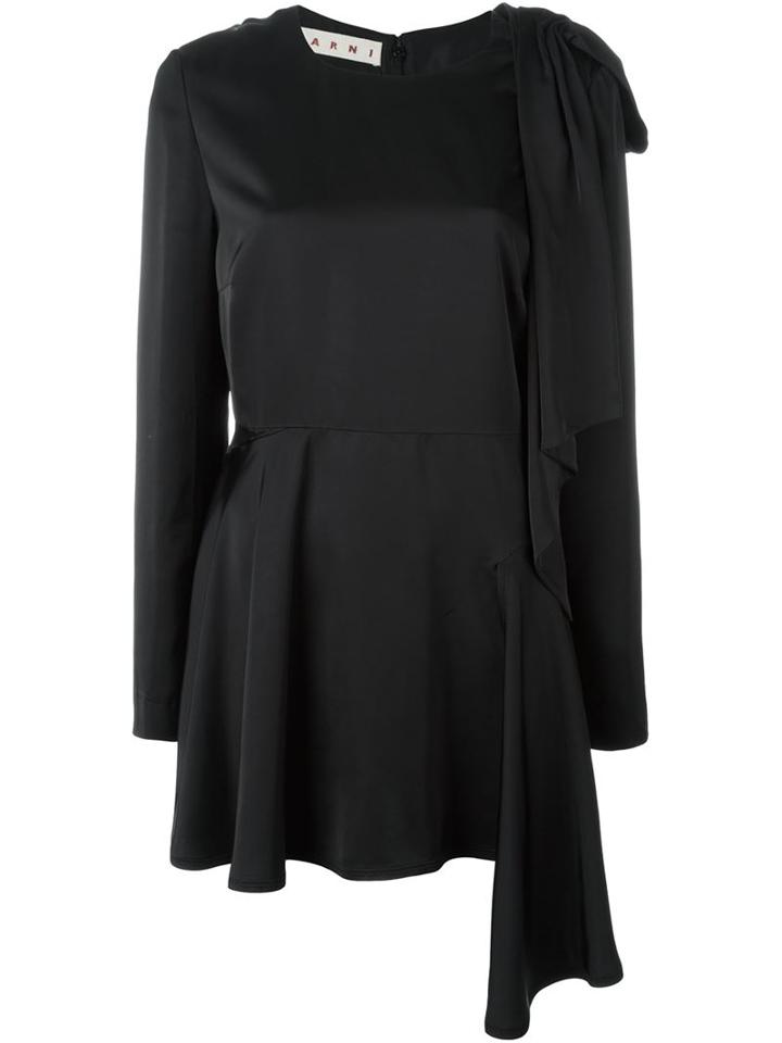 Marni Bow Detail Asymmetric Blouse
