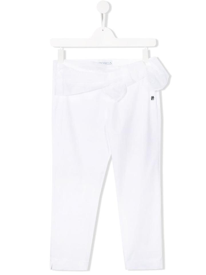 Simonetta Teen Tulle Embellished Trousers - White