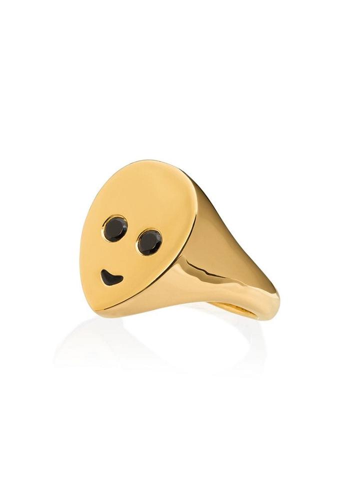 Maria Nilsdotter Gold Plated Silver Alien Ring - Metallic