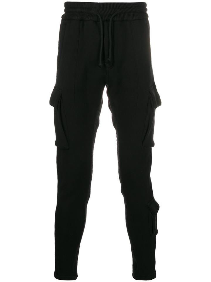 Htc Los Angeles Drawstring Cargo Trousers - Black