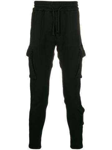 Htc Los Angeles Drawstring Cargo Trousers - Black