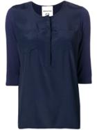 Semicouture Chest Pocket Blouse - Blue