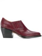 Chloé Western Ankle Boots - Red
